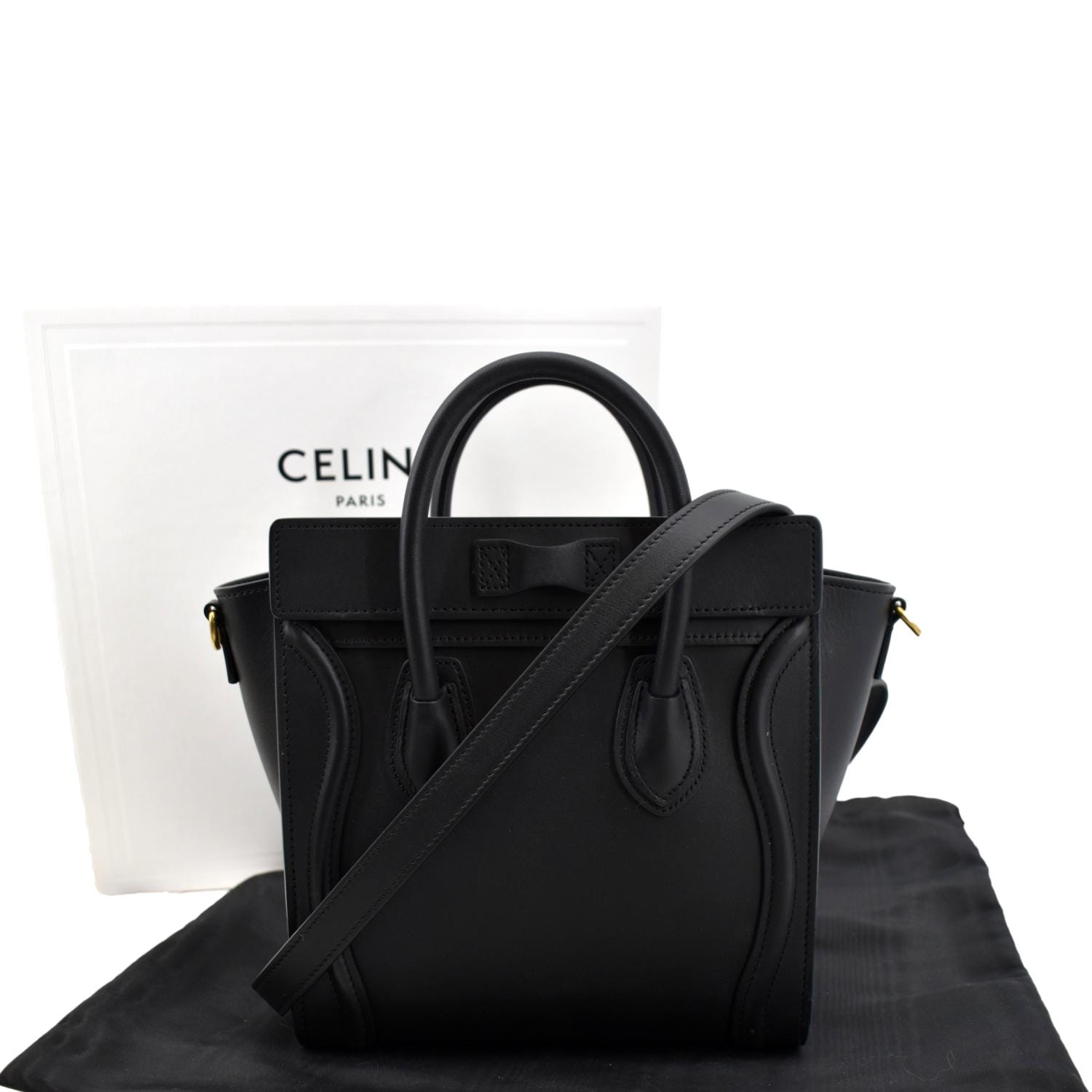 Céline Nano Luggage Bag in Black