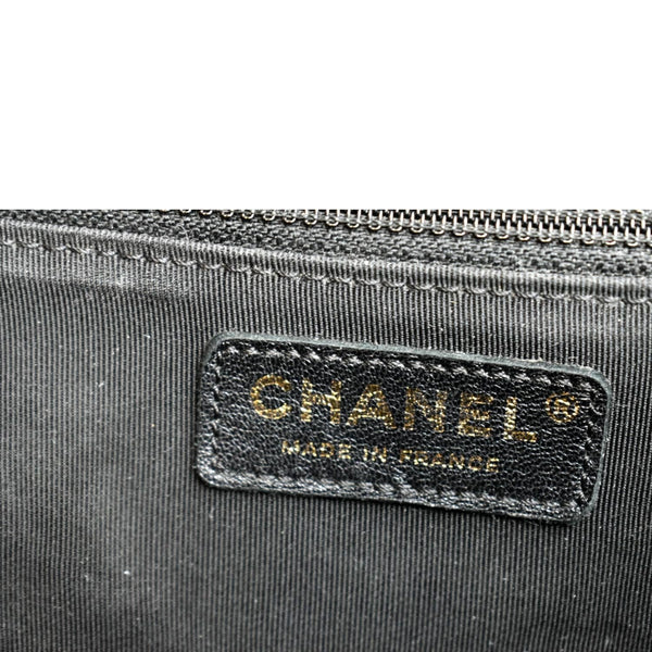 Chanel Boy New Medium Chevron Caviar Shoulder Bag Black - Made In France