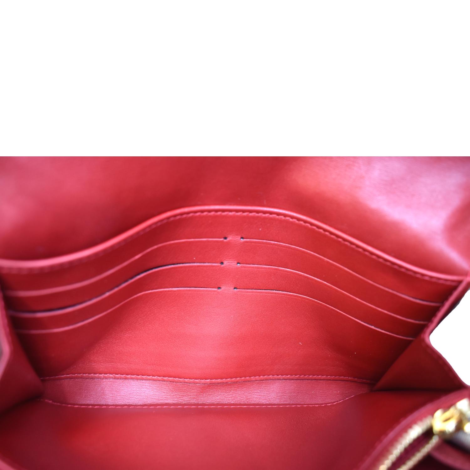 Louis Vuitton Red Monogram Totem Sarah Wallet QJA0DQJCRB000