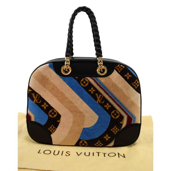LOUIS VUITTON Bowling Vanity Tuffetage Fabric Monogram Satchel Bag Multicolor