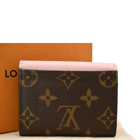 LOUIS VUITTON Monogram Leather Zoe Wallet Rose Ballerine Pink