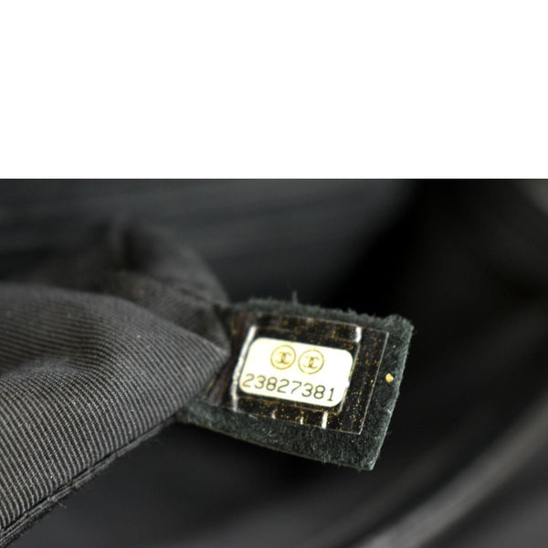 Chanel Boy New Medium Chevron Caviar Shoulder Bag Black - Stamp