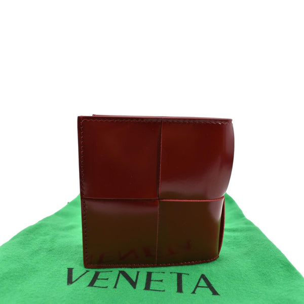 Bottega Veneta Oversize Intrecciato Leather Wallet Red - Back