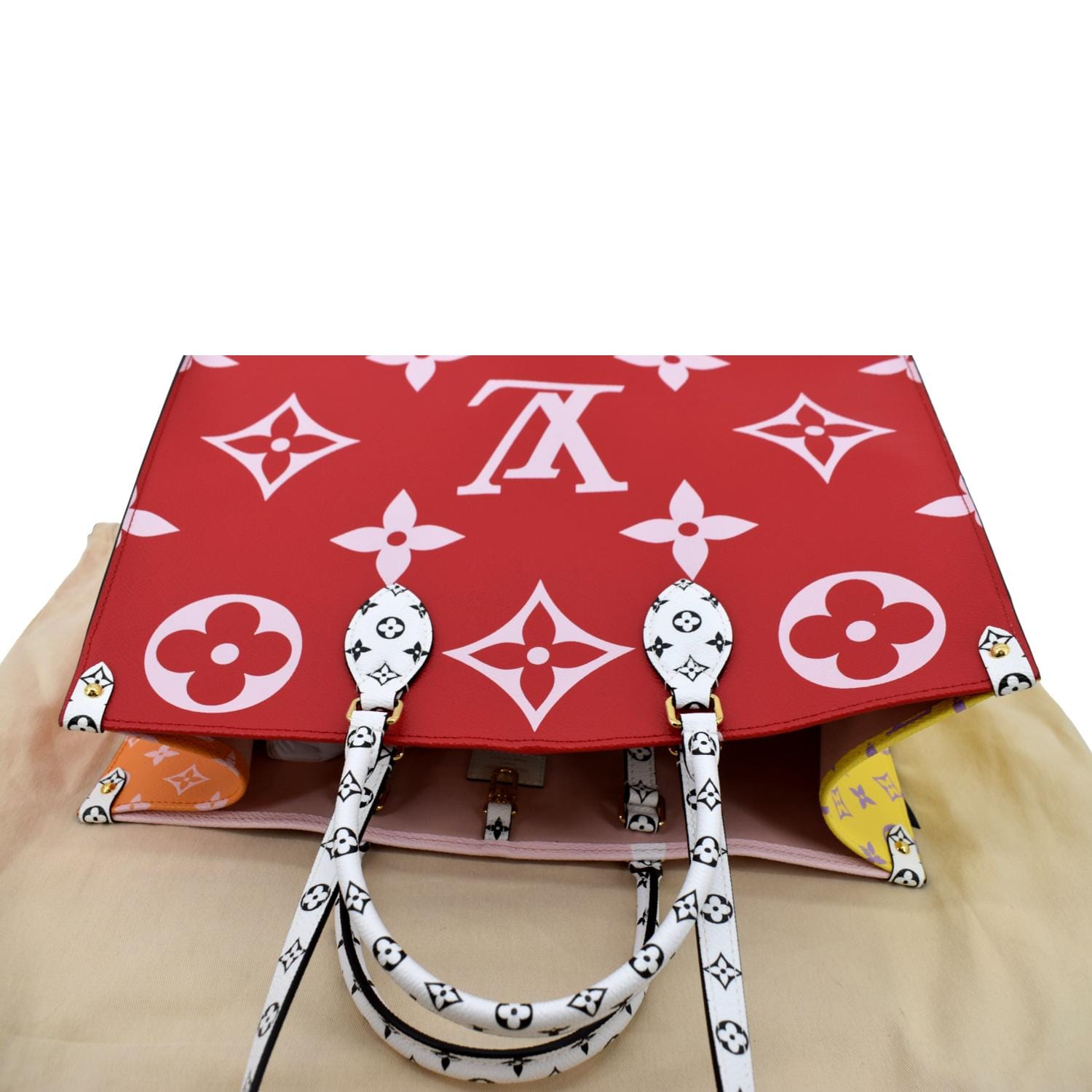 Louis Vuitton Beige Monogram Jacquard Tufted Okinawa OnTheGo GM Tote Bag