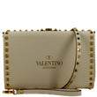 VALENTINO Rockstud Alcove Calfskin Leather Handbag VALENTINO Licor VBS5ZN02 Naturale Nero Ivory
