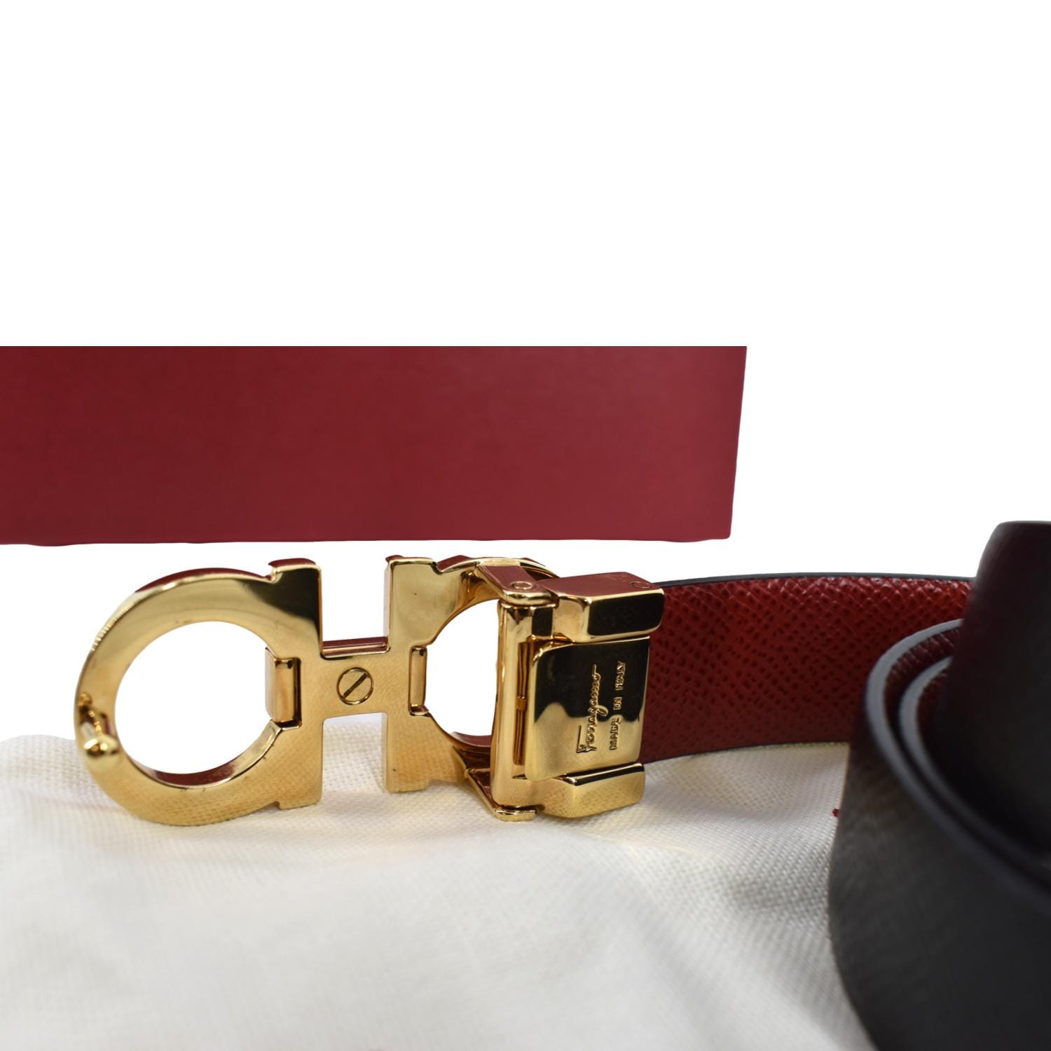 Salvatore Ferragamo red and gold 44/110 reversible belt Salvatore Ferragamo Men main image 3