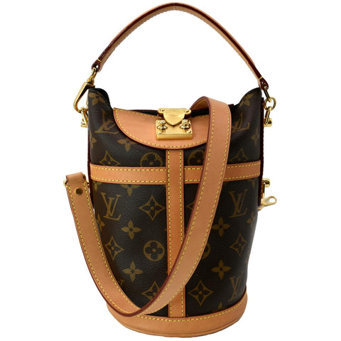 LOUIS VUITTON Monogram Canvas Duffle Shoulder Bag Brown