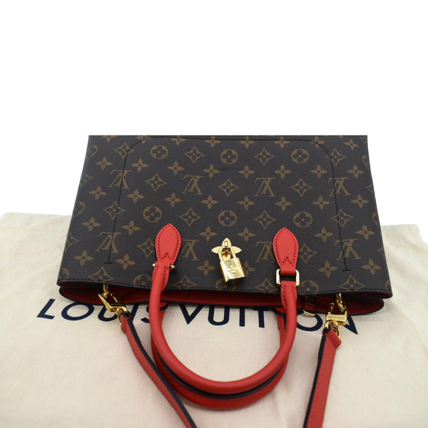 Louis Vuitton Flower Monogram Canvas Tote Shoulder Bag - Top