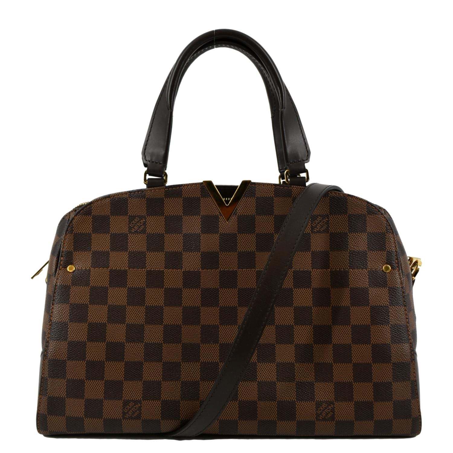Louis Vuitton Kensington Bowling Damier Satchel Bag - Front