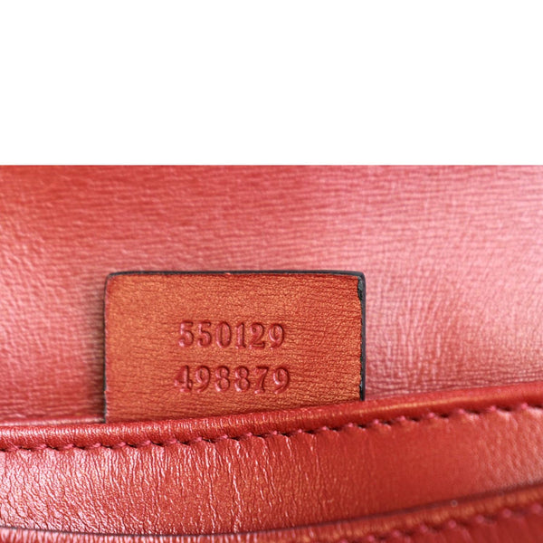 Gucci Arli Small Leather Shoulder Bag in Red - Serial Number