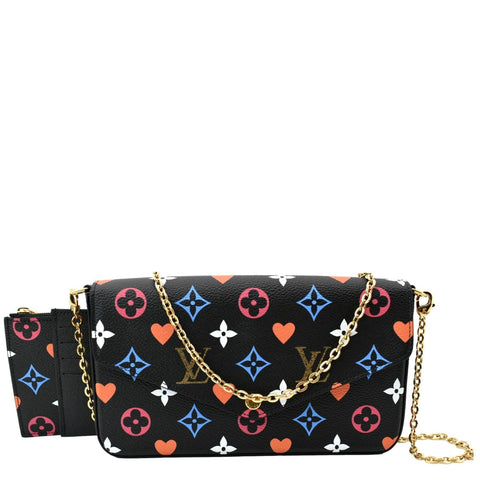 LOUIS VUITTON Pochette Felicie Game On Canvas Crossbody Bag Multicolor
