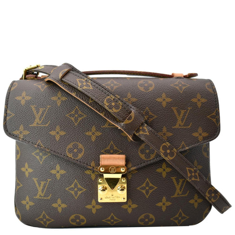 LOUIS VUITTON Metis Pochette Monogram Canvas Crossbody Bag Brown