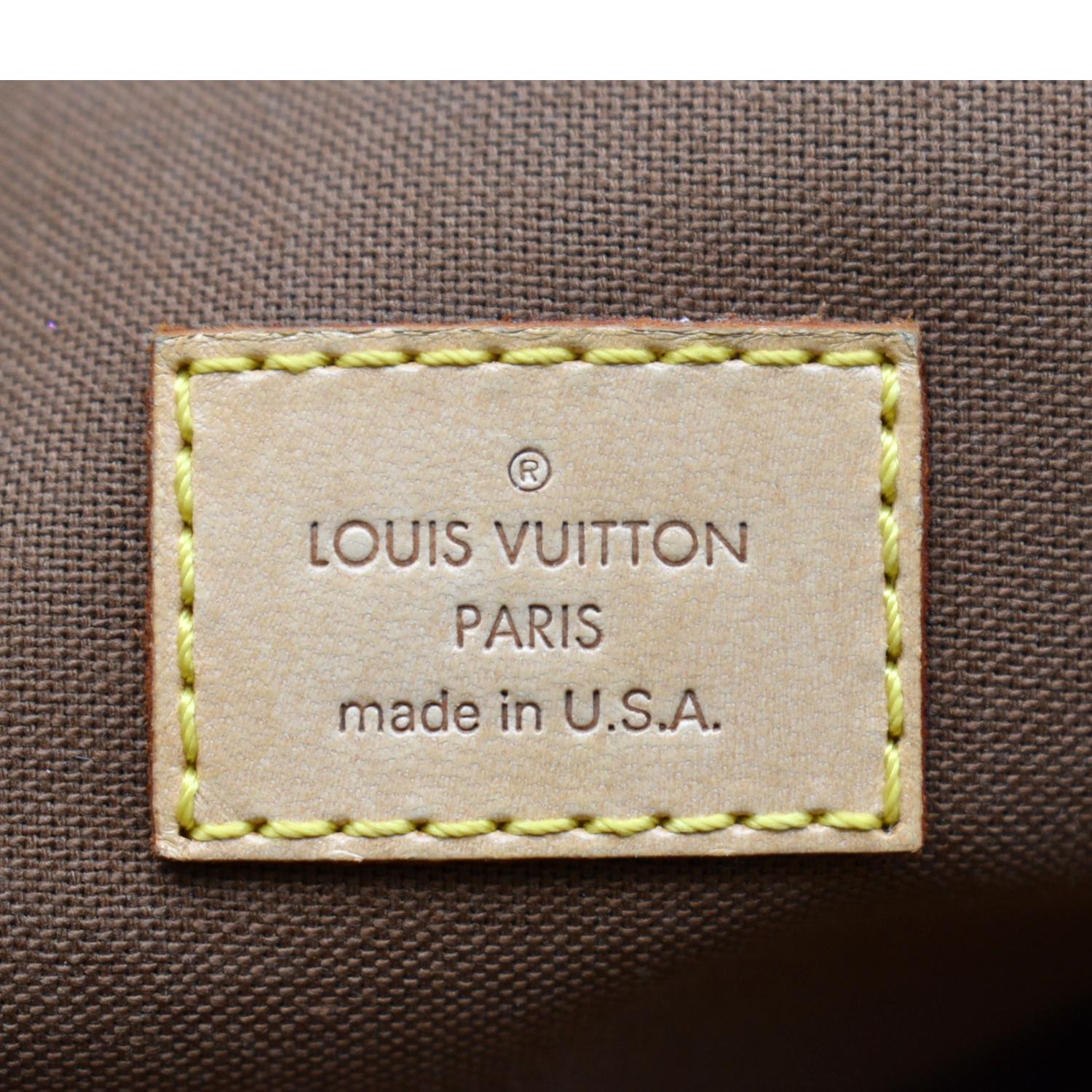 LOUIS VUITTON Monogram Lockit Vertical Handbag M40103 Brown PVC Leathe