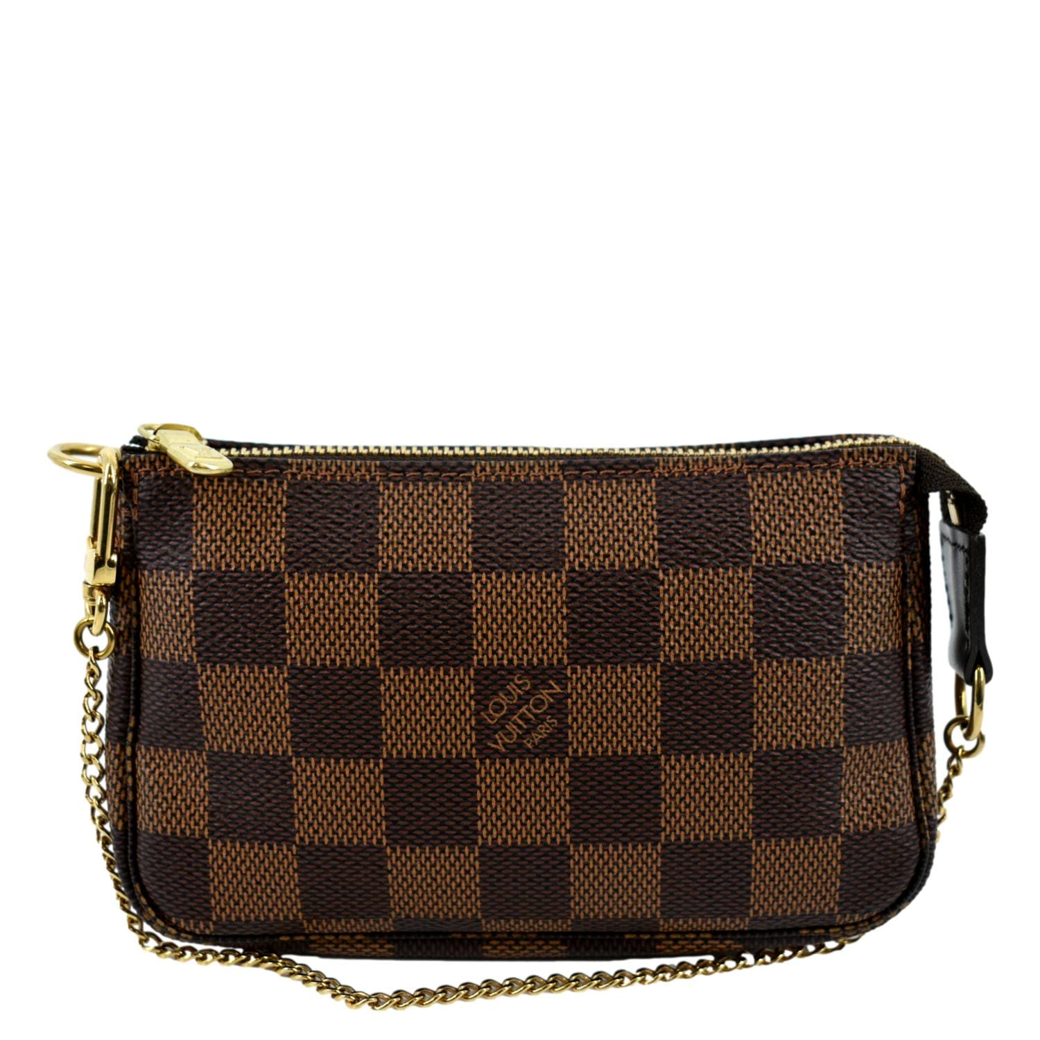 Louis Vuitton Mini Pochette Damier Ebene Pouch - Front