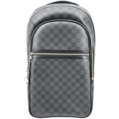 LOUIS VUITTON Michael Damier Graphite Canvas Backpack Bag Black