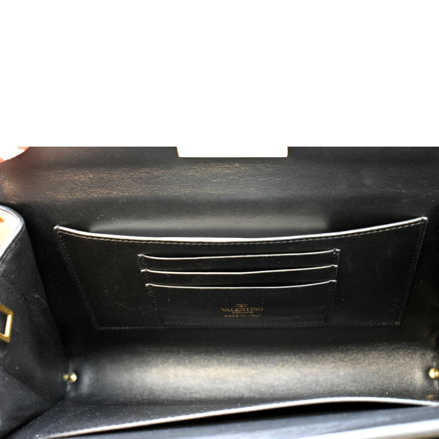 Valentino Metallic Calfskin Rockstud Messenger Bag (SHF-21791) – LuxeDH