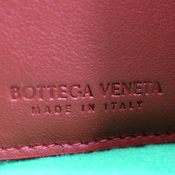 Bottega Veneta Oversize Intrecciato Leather Wallet Red - Made In Italy