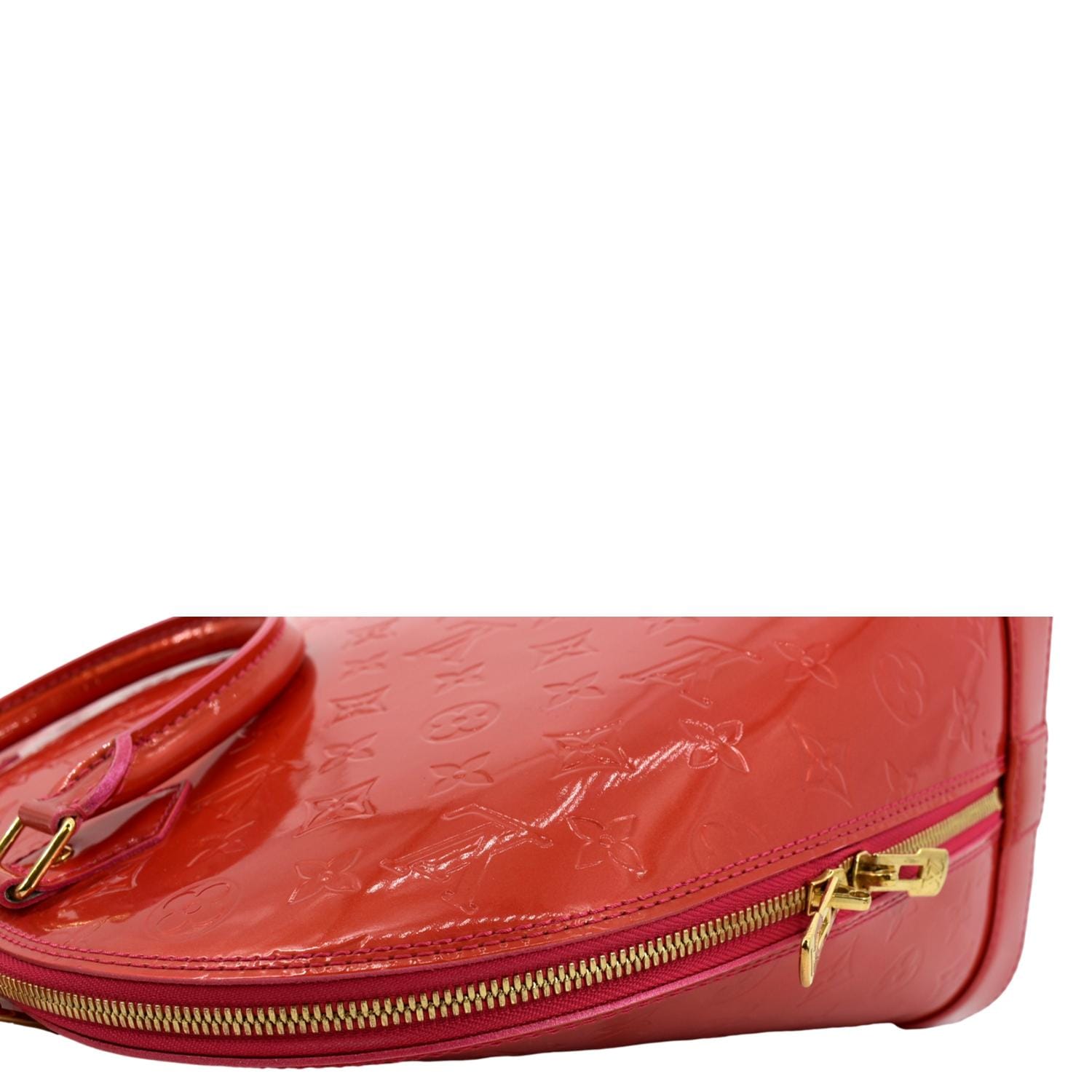 LOUIS VUITTON Vernis Leather Alma GM Pink Handbag