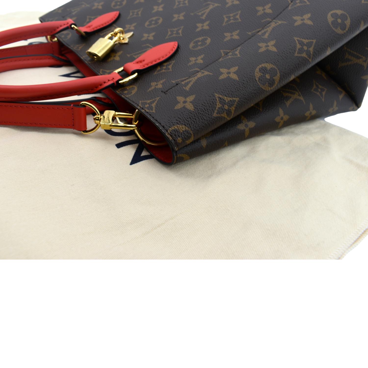 Louis Vuitton Flower Monogram Canvas Tote Shoulder Bag