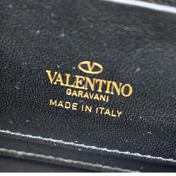 VALENTINO Rockstud Alcove Calfskin Leather Clutch Shoulder Bag Ivory