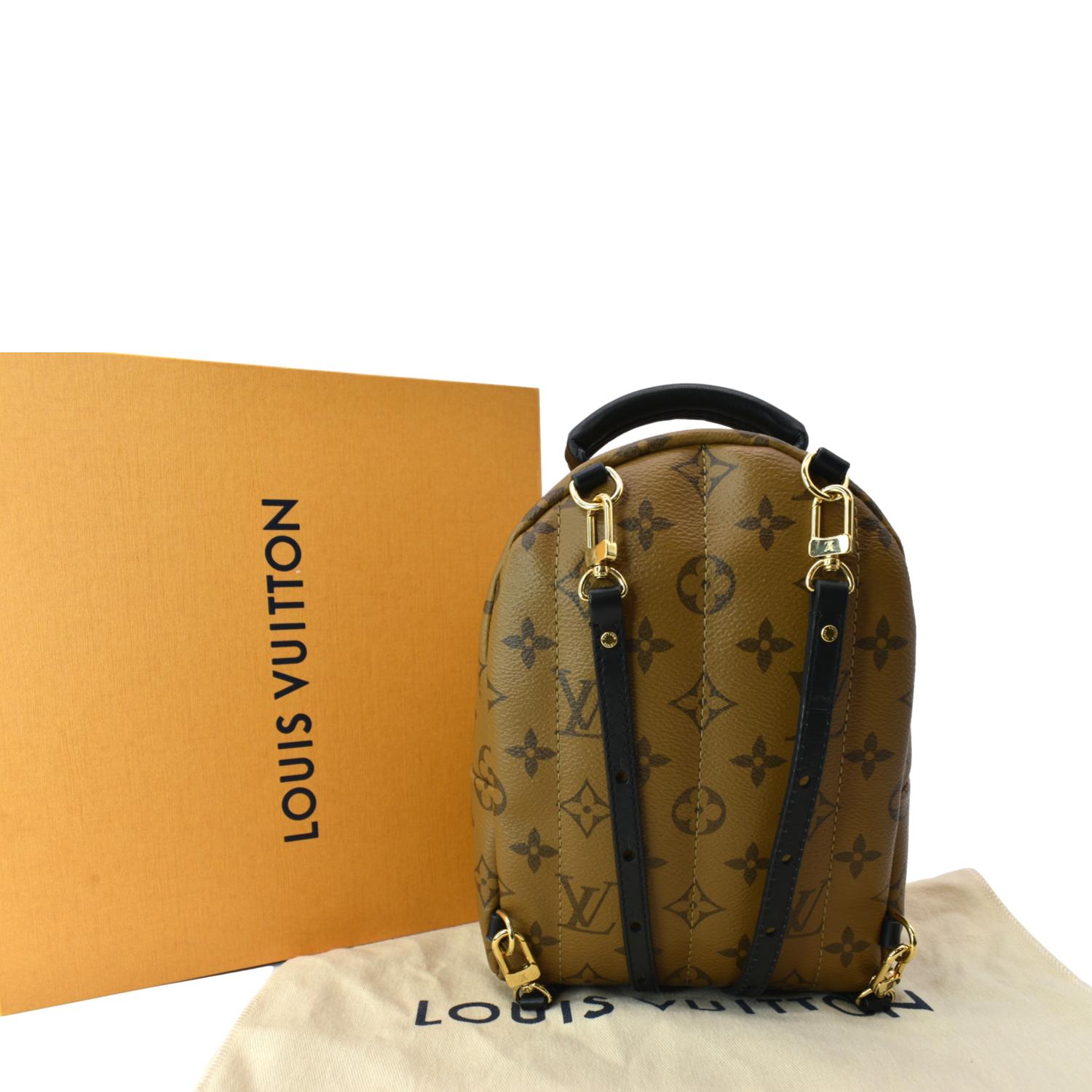 louis vuitton 2016 reverse monogram palm springs backpack mini LOUIS VUITTON Palm Springs Mini Monogram Reverse Canvas Backpack Bag B