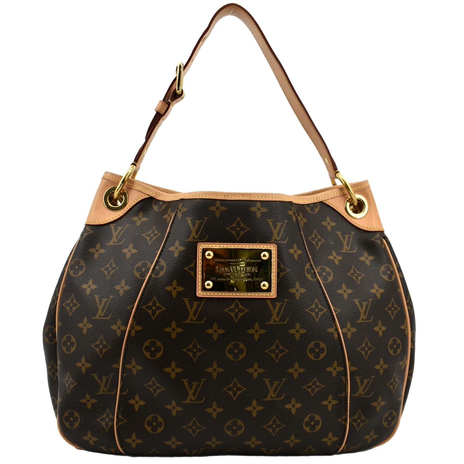 LOUIS VUITTON Galliera PM Monogram Canvas Hobo Shoulder Bag Brown