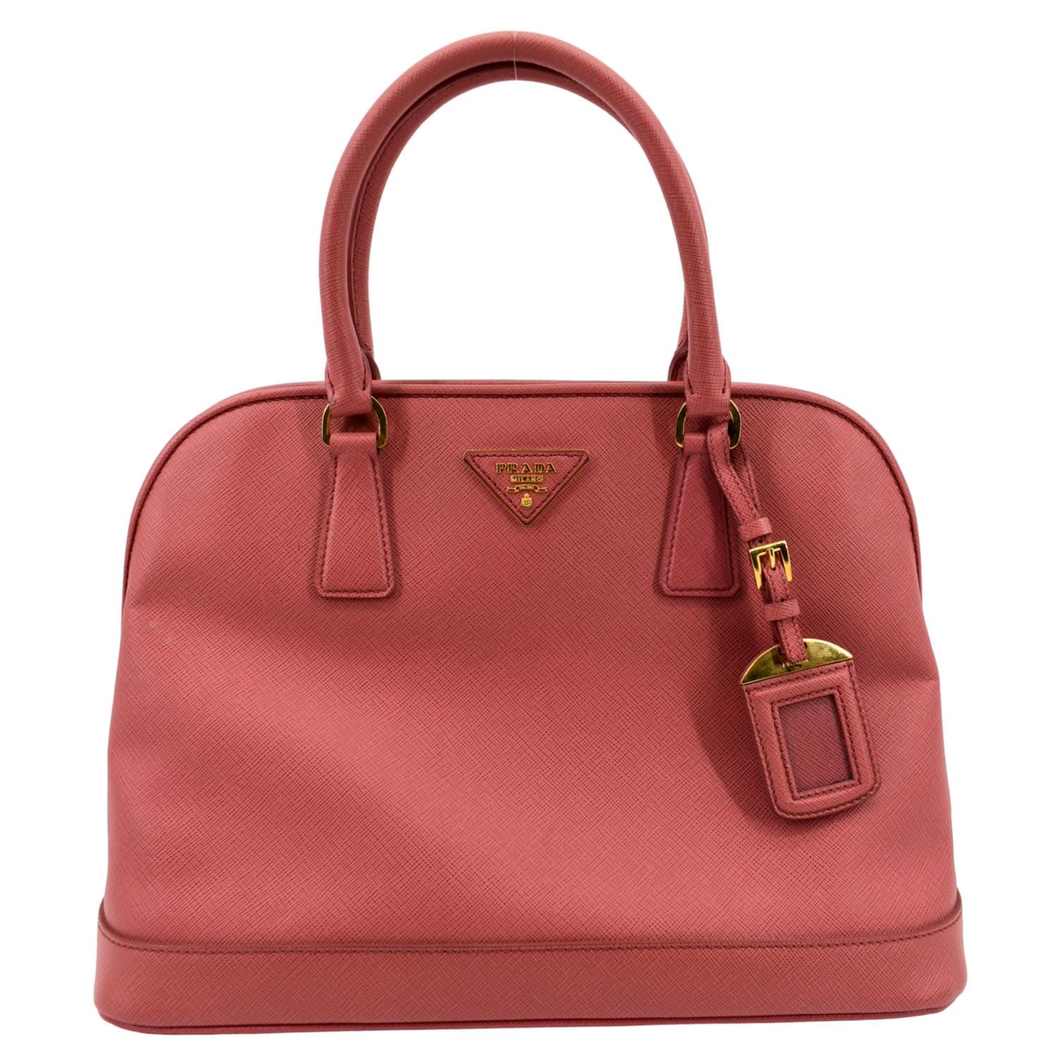 PRADA Promenade Saffiano Leather Satchel Bag Pink