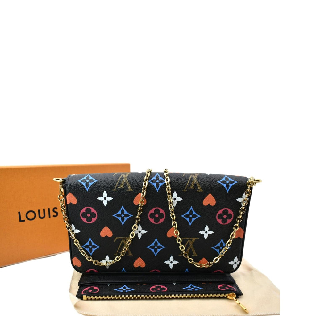 LOUIS VUITTON Pochette Felicie Game On Canvas Crossbody Bag Multicolor