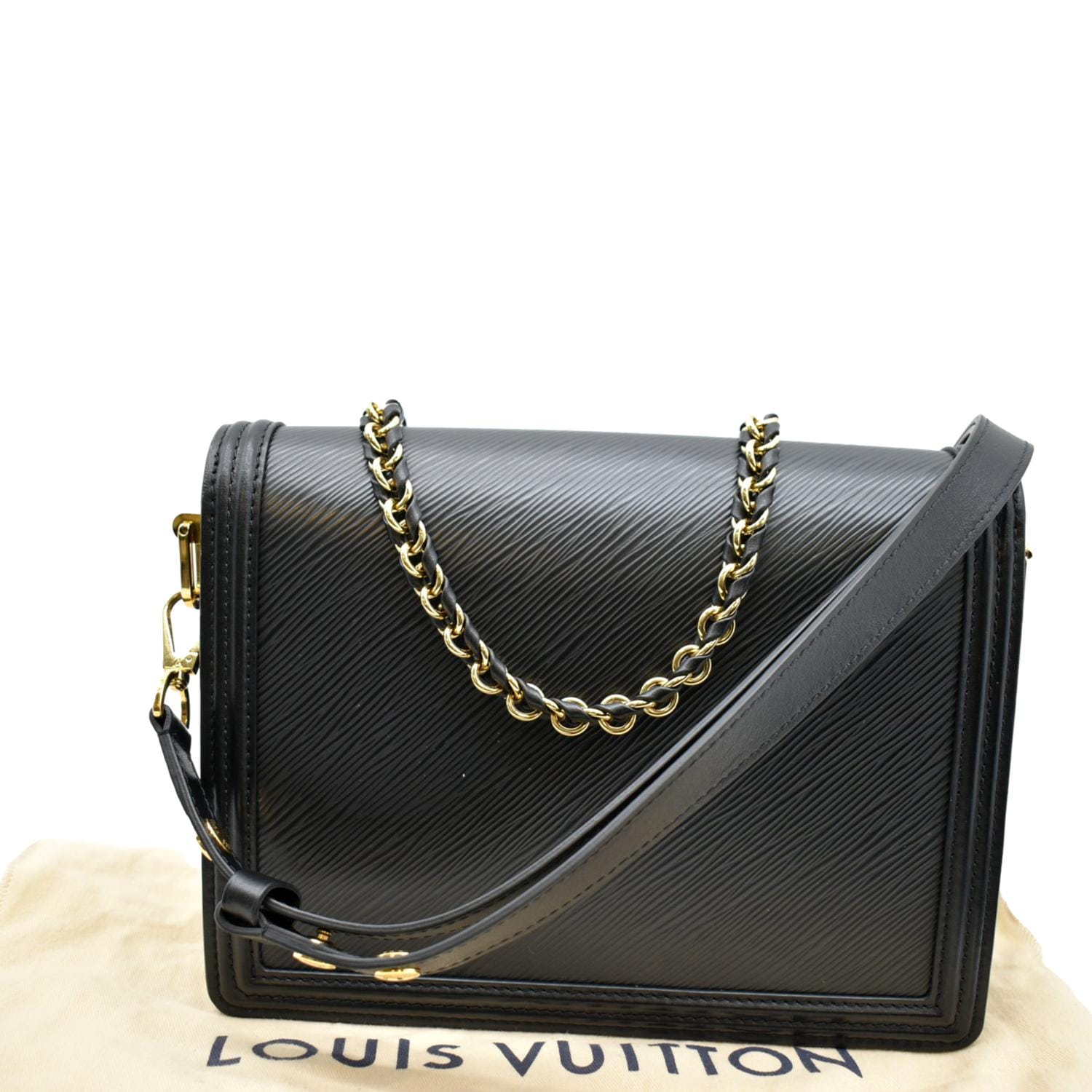 Louis Vuitton Dauphine Black Leather Clutch Bag (Pre-Owned)