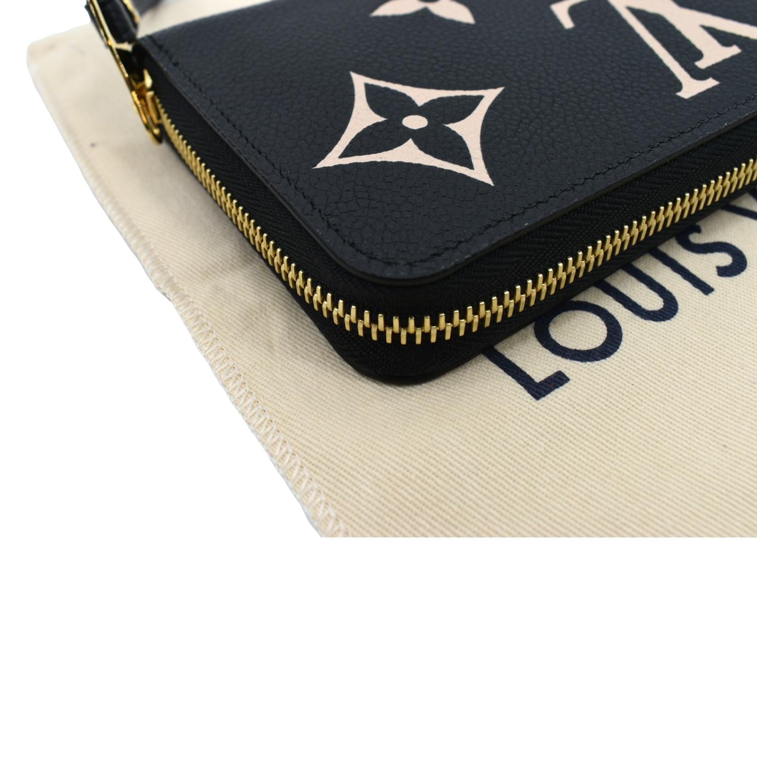 Louis Vuitton Zippy Wallet Monogram Empreinte Leather Black