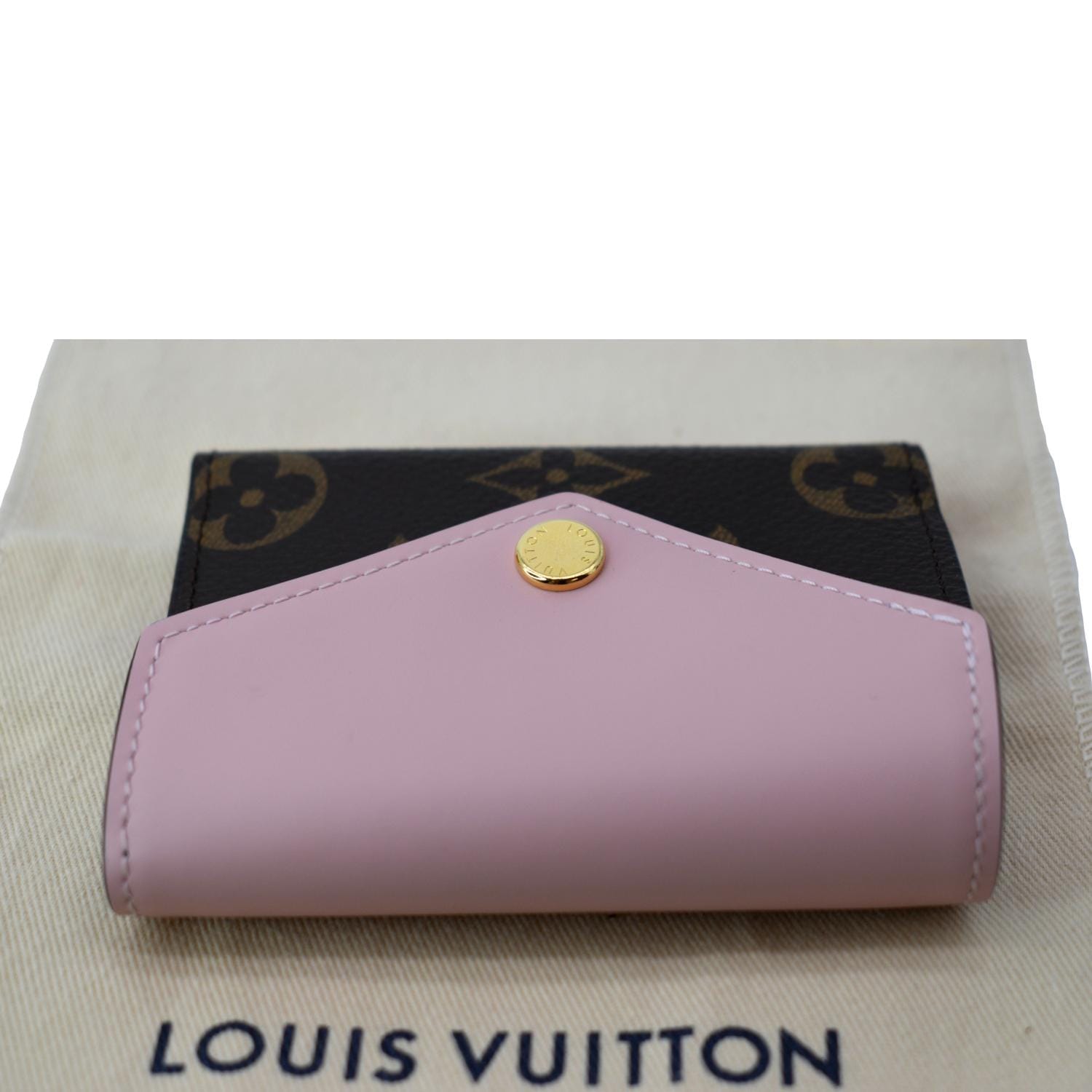 Louis Vuitton Wallet Zoe Monogram Rose Ballerine in Coated Canvas