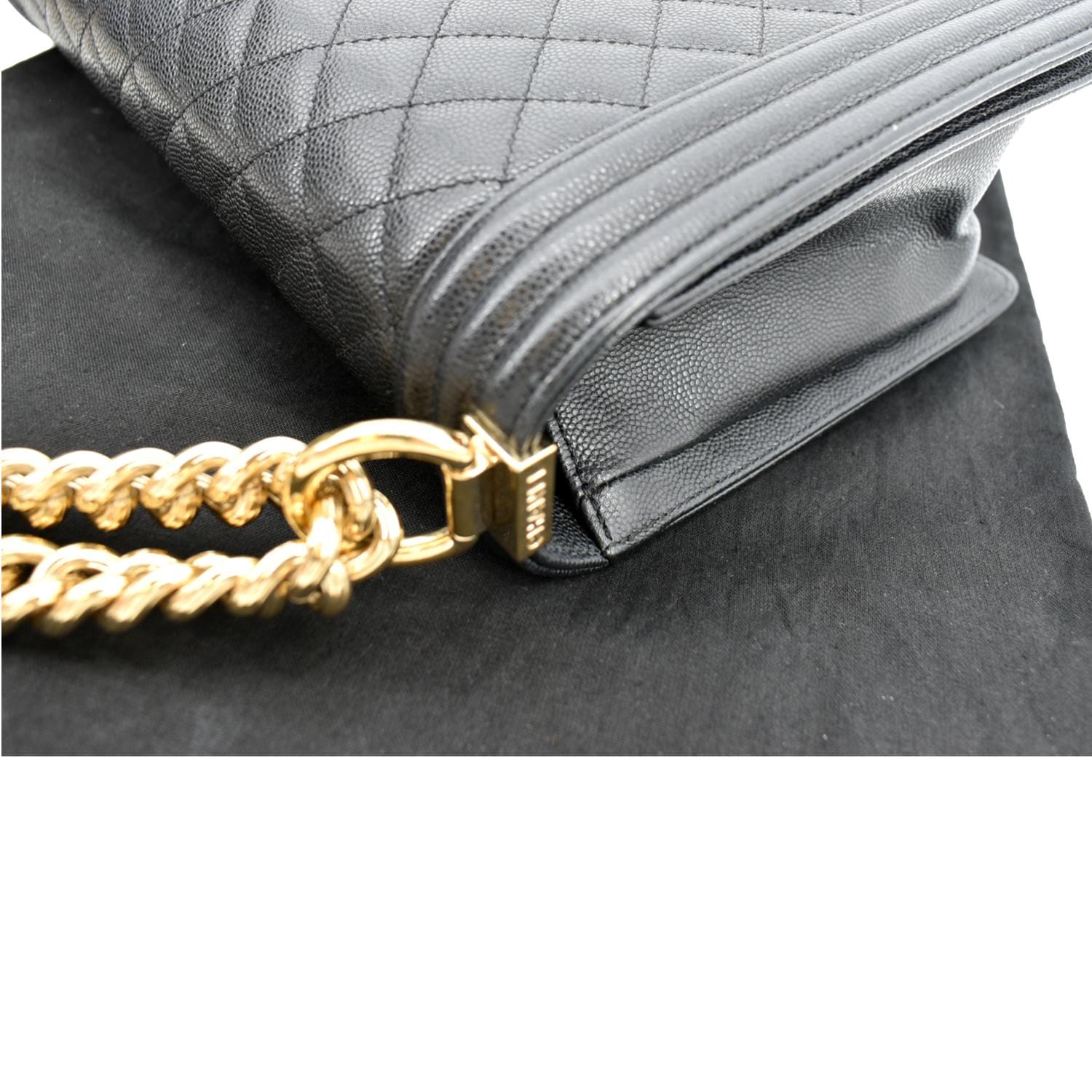 Chanel Grey Chevron Leather Large Boy Flap Bag Chanel