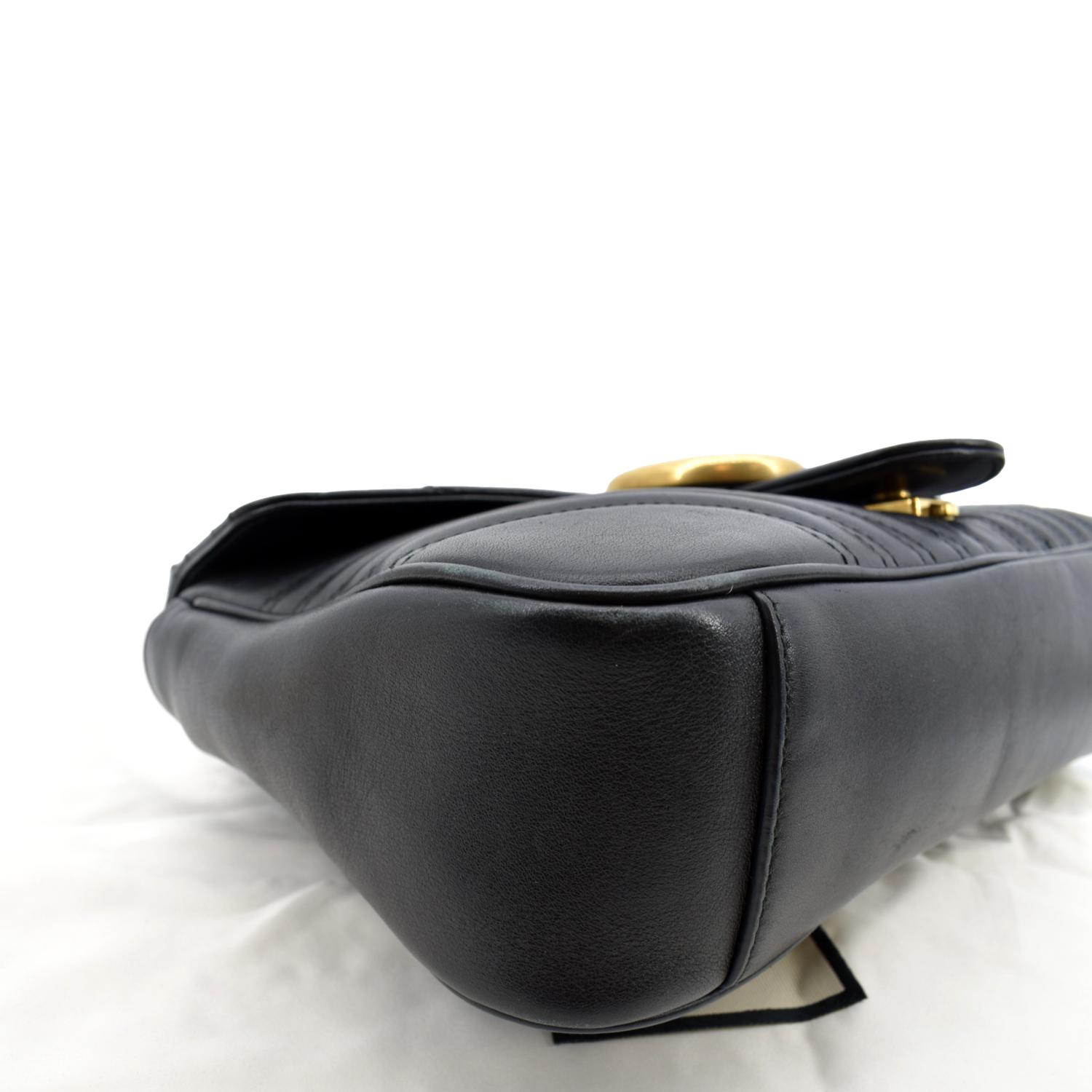 GUCCI GG Marmont Medium Matelasse Shoulder Bag Black 443496 - Hot Deal