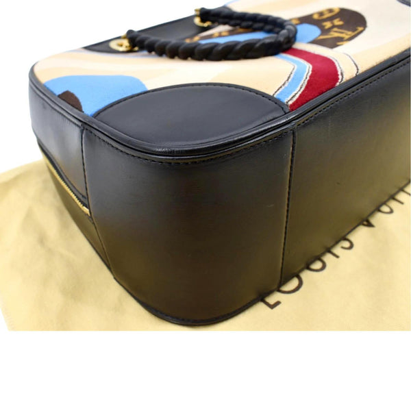 LOUIS VUITTON Bowling Vanity Tuffetage Fabric Monogram Satchel Bag Multicolor