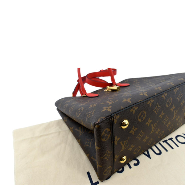 Louis Vuitton Flower Monogram Canvas Tote Shoulder Bag - Bottom Left