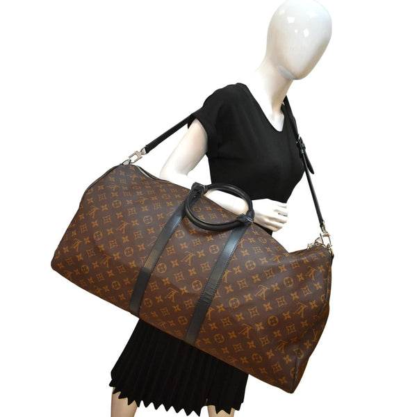 Louis Vuitton Keepall Bandouliere 55 Monogram Travel Bag - Full View