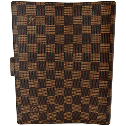 LOUIS VUITTON Agenda GM Damier Ebene Day Planner Cover Brown