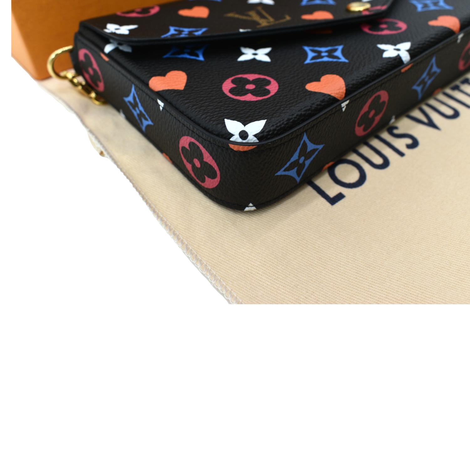 LOUIS VUITTON Pochette Felicie Game On Canvas Crossbody Bag Multicolor