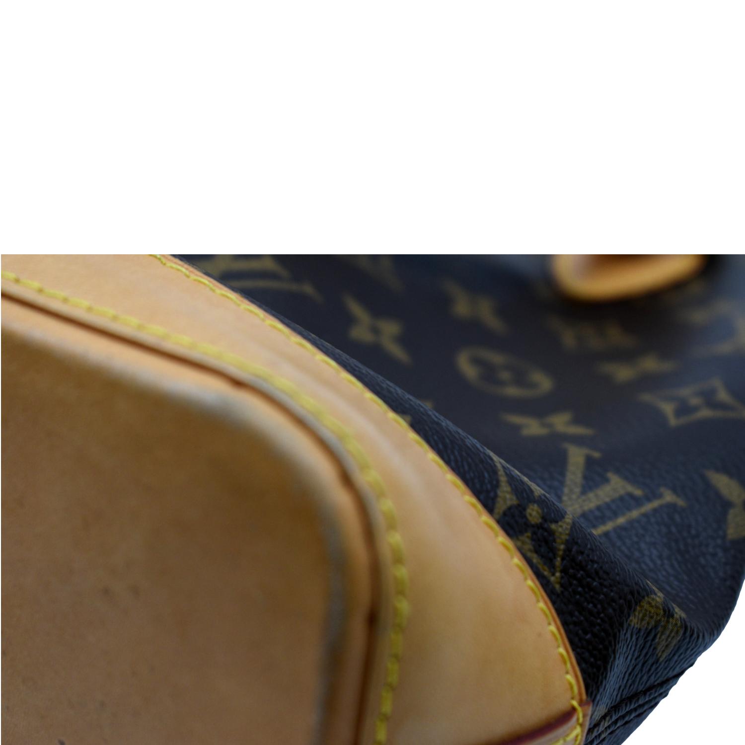 Auth Louis Vuitton Monogram Desire Lockit Vertical MM Handbag Black