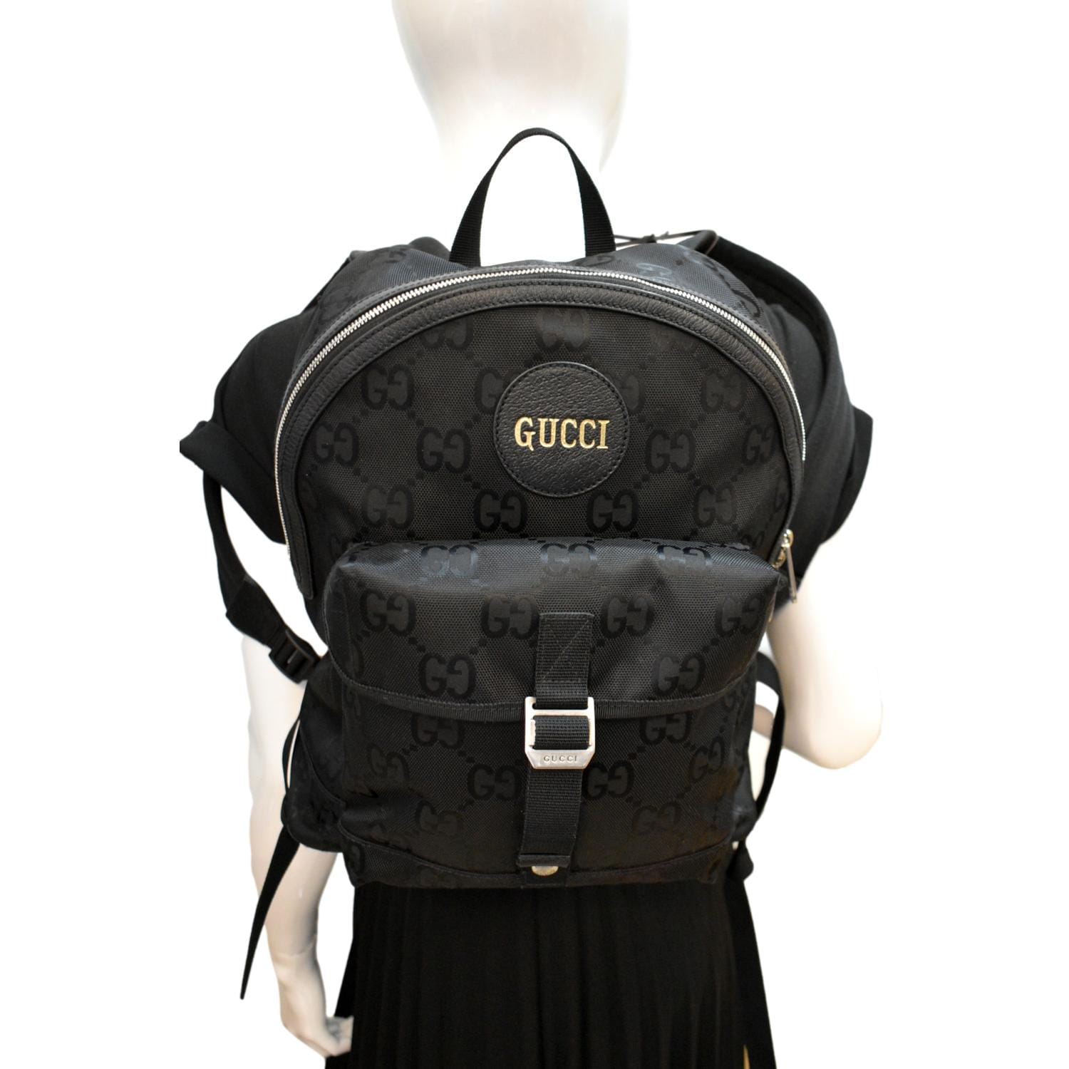 Gucci Black GG Nylon and Leather Rucksack Backpack Gucci