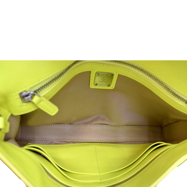 MCM Millie Monogram Visetos Crossbody Bag Neon Yellow