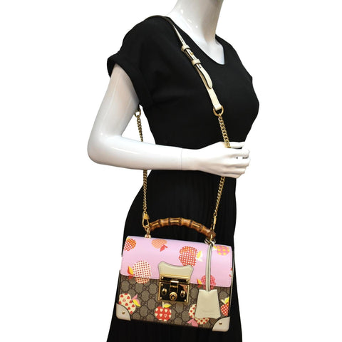 Gucci Les Pommes GG Supreme Bamboo Shoulder Bag - Full View