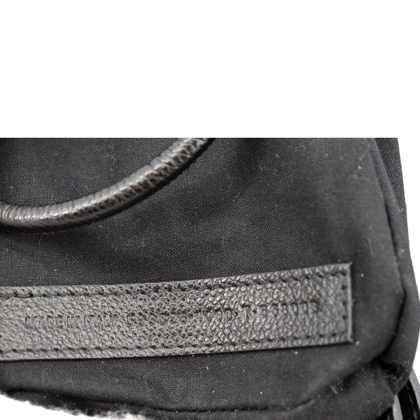 BALENCIAGA Leather Phone Holder Shopping Crossbody Bag quilt Black