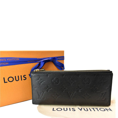 LOUIS VUITTON Adele Monogram Empreinte Leather Wallet Black