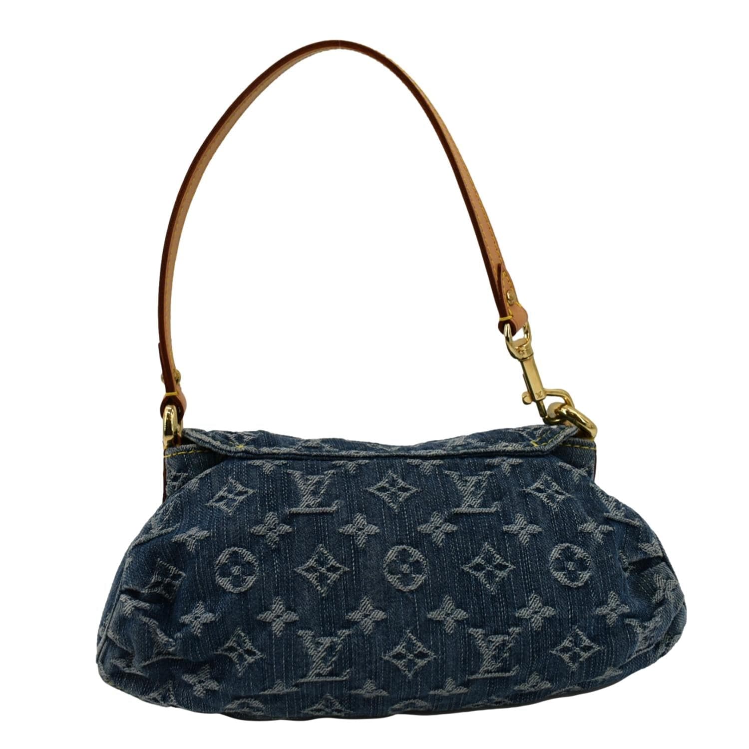 Louis Vuitton Blue Denim Monogram Pleaty Bag | Dearluxe