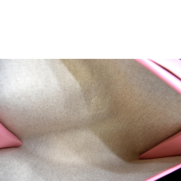 Hermes Jige Elan Calfskin Leather Clutch Wallet in Pink - Inside