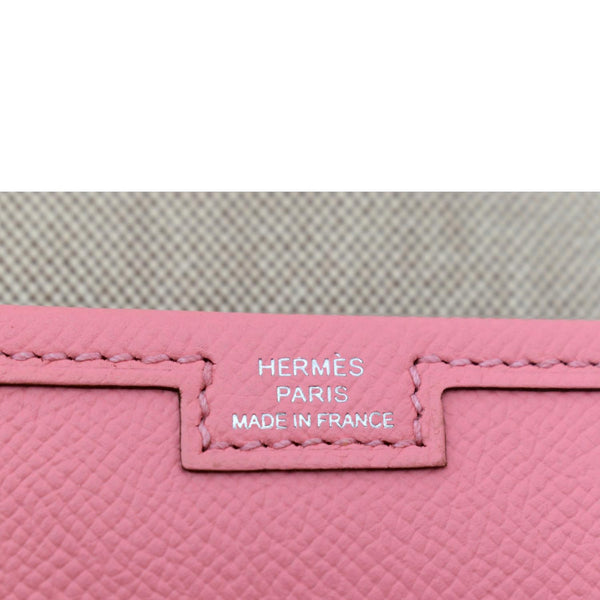 Hermes Jige Elan Calfskin Leather Clutch Wallet in Pink - Made In France