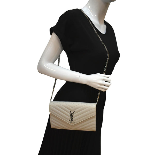 Yves Saint Laurent Grain De Poudre Envelope Chain Bag - Full View