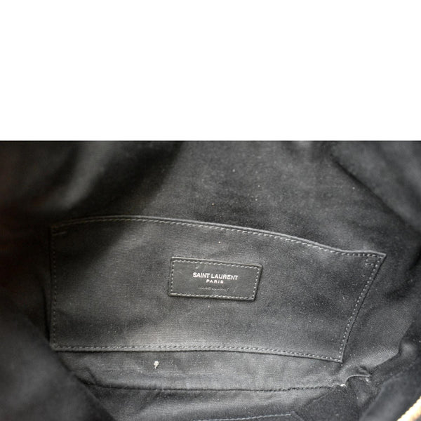 Yves Saint Laurent Embossed Patent Leather Belt Bag - Inside