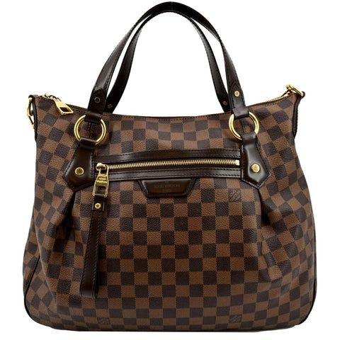 LOUIS VUITTON Evora MM Damier Ebene Shoulder Bag Brown